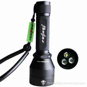 Super Bright Cree XM-L Scuba Diving Flashlight, 2 x 18650 lithium Batteries